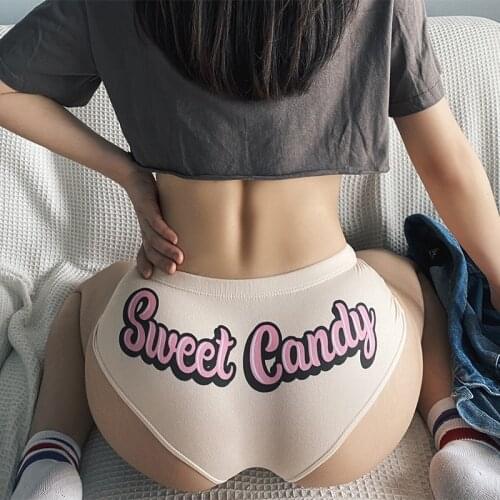 SP&CITY American Student Style Sports Cotton Letter Underwear Women Sexy Cute Girls Panties Low Waist Breathable Seamless Briefs