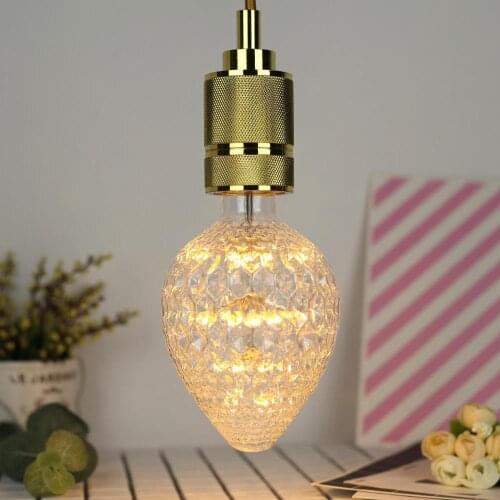 E27 Led Fireworks Lamp Retro Strawberry Shape Light Bulb for Decoration