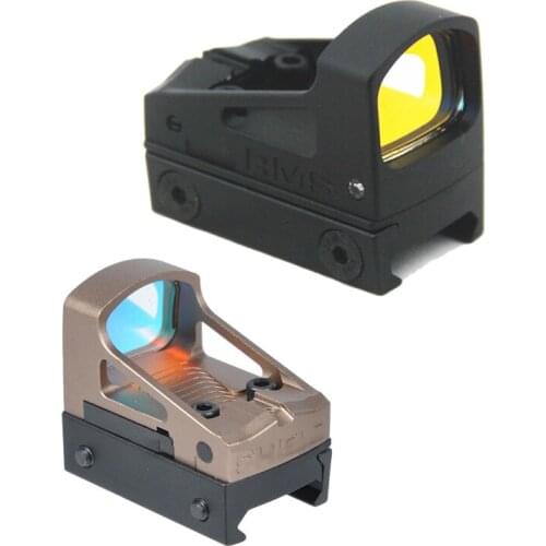 Tactical RMS Reflex Red Dot Sight With Vented Mount and Spacers For Glock Pistol Marked Version Black