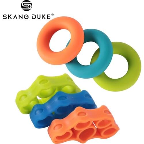 3Colors Finger Strength Trainer Silicone Hand Gripping Ring Professional Exerciser Crossfit Fitness Gym Finger Expand Gripper