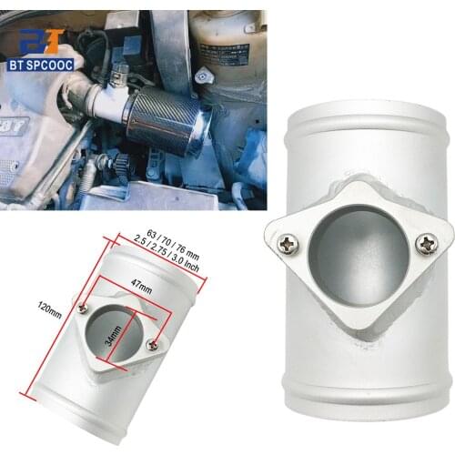 63mm/70mm/76mm Cold Air Intake Pipe Flow Sensor Mount for Nissan Cadillac CHERY MAF Performance Air Intake Meter Adapter Tube