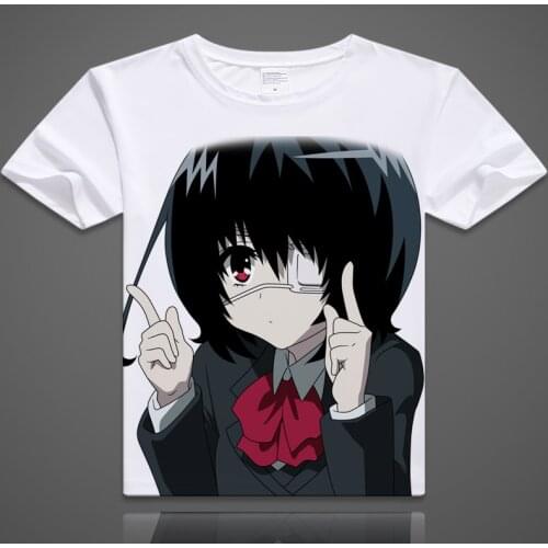 Japan Anime Another T-shirts Misaki Mei Printed Fancy T Shirt Short Sleeve Tees O-Neck Tops unisex Tees
