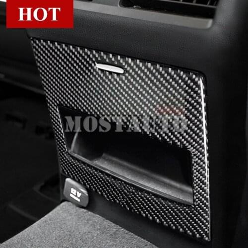 For Benz ML W166 2012-2015 GL X166 2013-2015 Carbon Fiber Rear Storage Box Cover Trim 1pcs Car Accessories Interior Car Decor