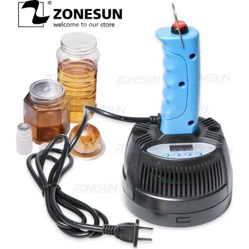 ZONESUN 20-100mm Portable Electromagnetic Induction Medicine Pill Plastic Bottle Aluminum Foil Lid Sealing Machine