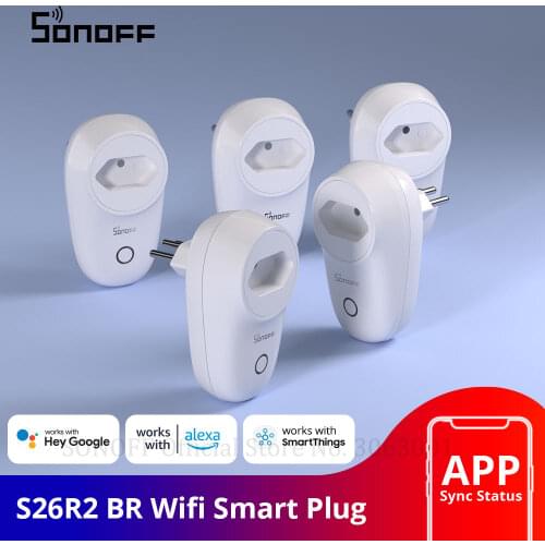 Sonoff S20 /S26 US Plug Wifi Power Socket Switch Wireless APP Remote Socket Outlet Timing Switch for Smart Home Work with Alexa