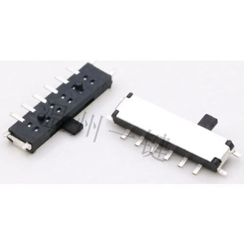 10pcs small toggle 10 pins 4 level horizontal patch side undulating slide switch Miniature MSKT-14C01