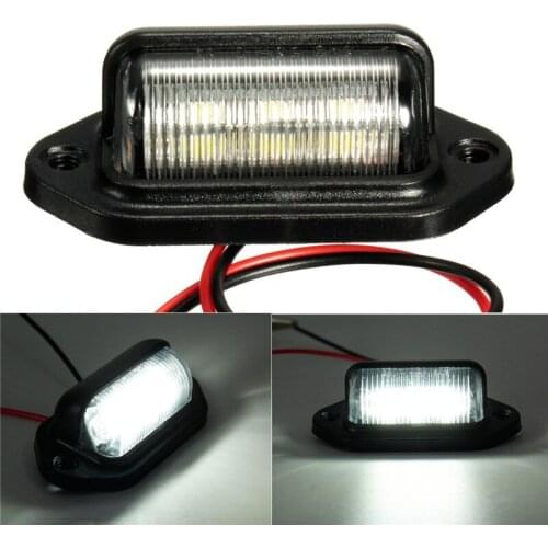 12V 6LEDs License Plate Light Lamp Bulbs Number Plate Light For Motorcycle Boats Aircraft Automotive Trailer RV Truck