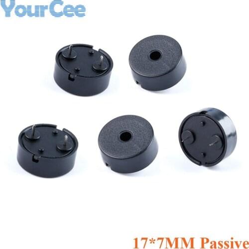 20pcs 1707 Passive Piezoelectric Buzzer 17*7MM Low Power Consumption AC Buzzer Alarm 10mm Pitch