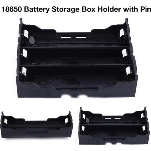ABS 18650 Battery Storage Box 3.7-11.1V Lithium Battery Holder Case With Pin 1/2/3 Batteries Holder PCB Case Plastic Container