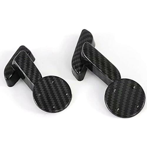 Car Seat Adjustment Decoration Black Carbon Fiber Pattern Interior Accessories for Tesla MODEL S/X