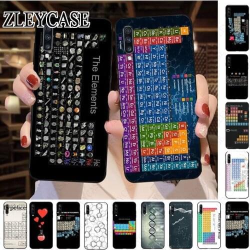 Chemistry Periodic table Phone Accessories Case For Samsung Galaxy A50 A10 A20 A20E A20S A30S A40 A51 A70 A30 A6 A7 A8 Cases