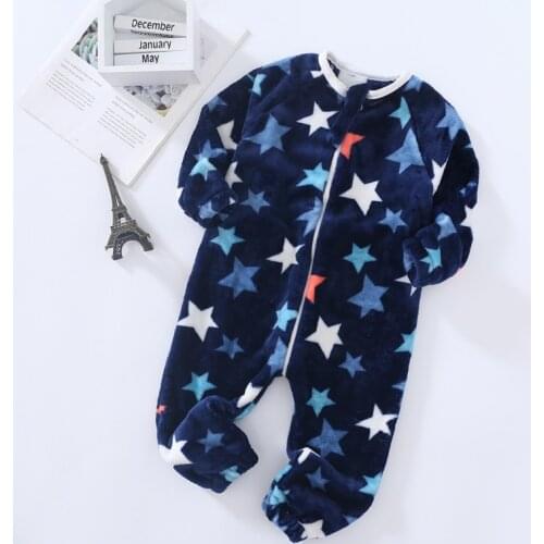 Baywell Kids Toddler Baby Autumn Winter Flannel Pajamas Jumpsuit Cartoon Print Sleepwear Onesies For Boys Girls Blanket Sleeper