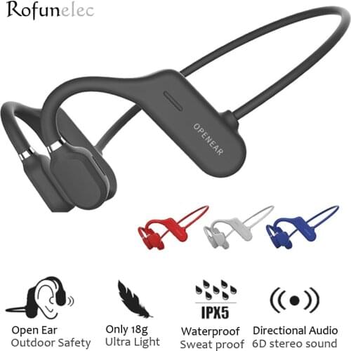 Bluetooth Headphones Running Sports Earhook Wireless Headset Waterproof Directional Audio Air Conduction Phones for Cycling