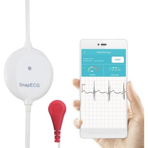 Fast Mini Portable wearable ECG Monitor Measurement Machine EKG Real-time heart Support Electrode Holter For Android system