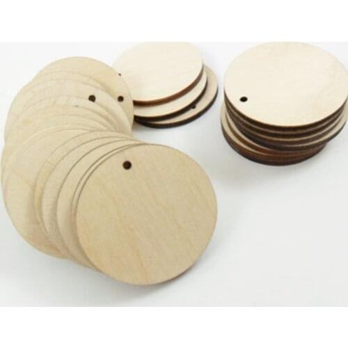 Wood Circle Earring Blanks 50mm Unfinished Wood Disc Pendant