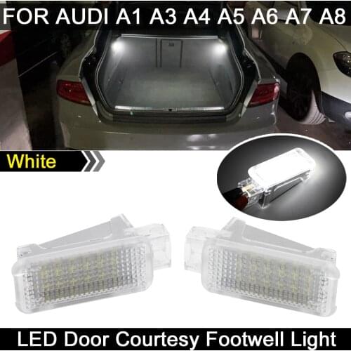 For Audi A1 A3 A4 S4 RS4 A5 A6 A7 A8 Q5 Q7 TT R8 For VW LED Door Courtesy Interior Footwell Light Luggage Trunk Glove Box Lamp