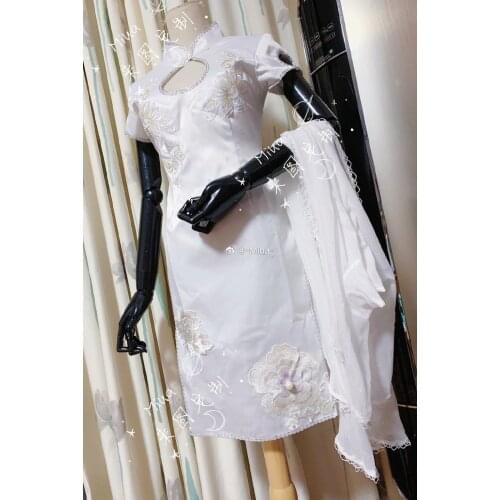 [Customized] Girls Frontline General Liu Rifle Cheongsam Dress Uniform Cosplay Costume Halloween Party Outfit For Women Girls 20