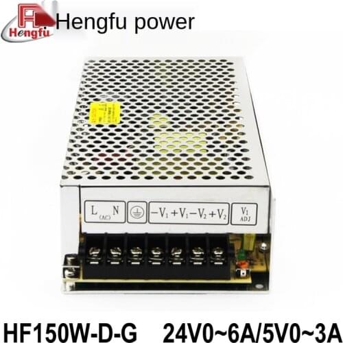 Hengfu Power Source HF150W-D-G Direct Current DC24V0-6A 5V0-3A Doubal Output Switching Power Supply
