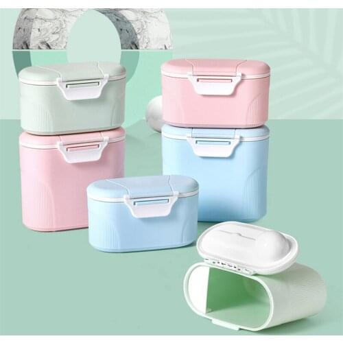 Baby Formula Milk Storage Infants Portable Milk Powder Formula Dispenser Food Container Storage Feeding Box for Kids Food PP Box