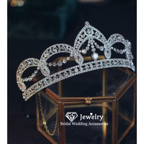 CC Crown Wedding Hair Accessories Engagement Bridal Headpiece Jewelry for Women Princess Tiaras and Crowns Luxury Hairwear FO22