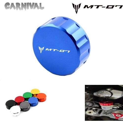 For Yamaha FZ07 MT07 MT-07 FJ-07 Cylinder Reservoir Cap CNC Billet Aluminum Rear Brake Fluid Reservoir Cap