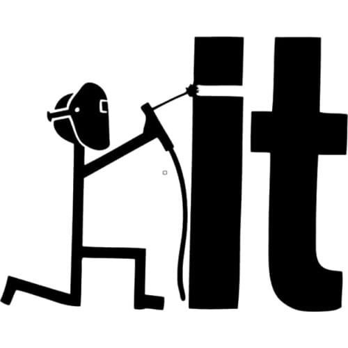 LLY-0482 Personality Car Stickers Funny Welder Weld It Modeling Decal PVC New Design Fashion Cool Style Waterproof Cars Decals