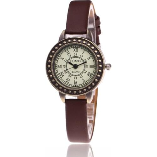 New Fashion Women Watches Ladies Leather Strap Casual Quartz Watch Women Retro Small Dial Thin Dress Watch Relogio Feminino Gift