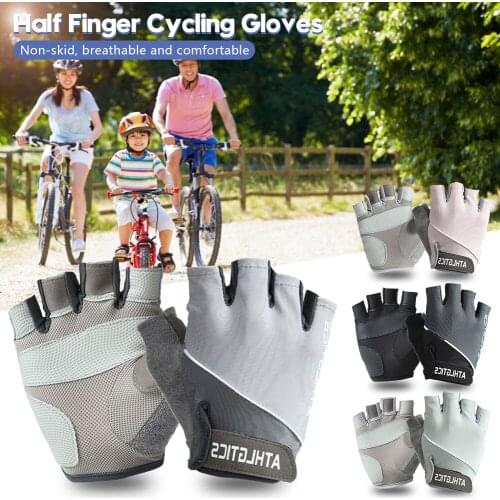 1Pair Half Finger Cycling Gloves Anti-slip Anti-sweat Gel Bicycle Riding Glove Shock Proof MTB Road Mountain Bike Gloves for Men