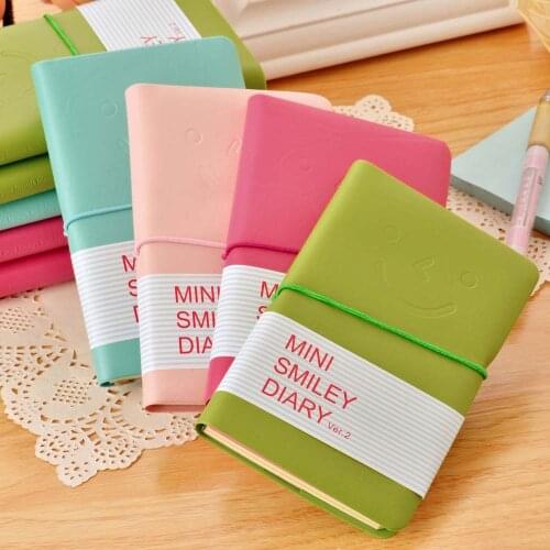 PU Leather Portable Notebook Pocket Diary Memo Notepad Travel Planner Note Pad Bandage Colorful Office school Weekly Notebooks