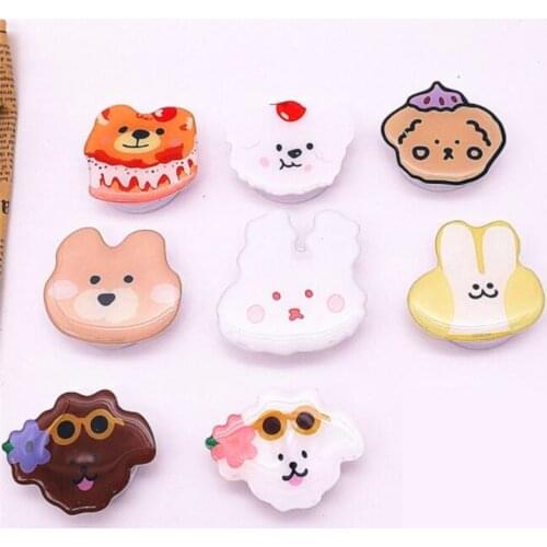 Cartoon Bear Flamingo Mobile Phone Expanding Stand Mount Socket Fold Mobile Smartphones Pocket Holder Bracket Phone Stand Holder