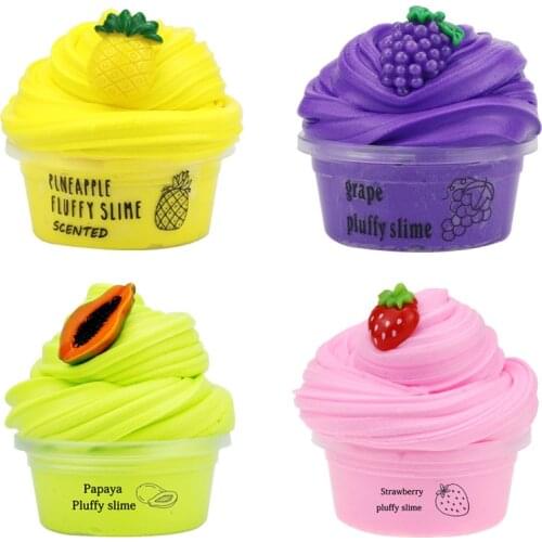 Fruit Butter Slime Fluffy Glue Charms for Slime Additives Clay Supplies Plasticine Slimes Kit Chocolate Modelling Toy For Kids