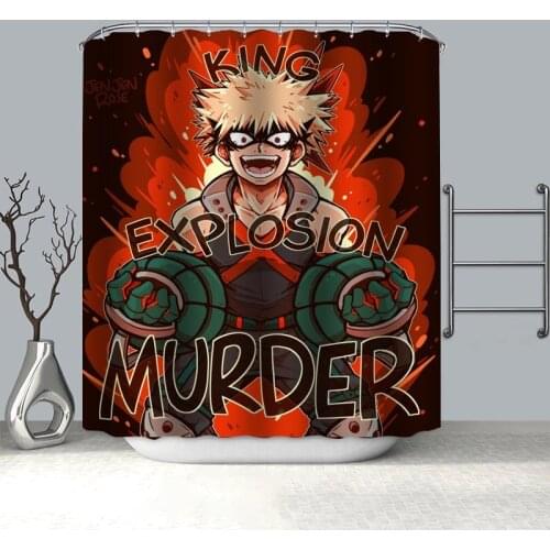 Nice My Hero Academy Anime Shower Curtains For Bathroom Curtain Decor 180x180cm Waterproof Mildew Proof Fabric Shower Curtain
