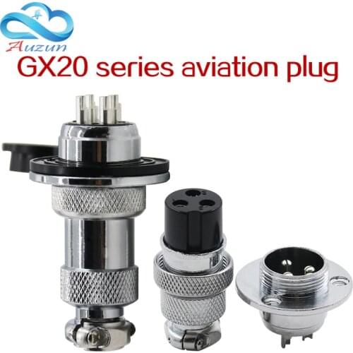 1 PCS Air outlet connector Copper plating silver GX20 Circular flange 2.3.4.5.6.7.8.9.10.12.14core