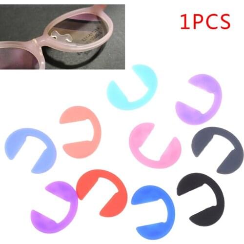 1pc U Shape Anti-Slip Nose Pad Silicone Stick On Pad Eyeglass Sunglasses For Kid Children Eye Glasses Accessories