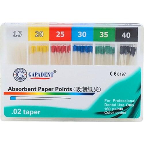 1Pack Dental Absorbent Paper Points Root Cancel Endodontics Cotton Fiber Tips Dentist Product Mixed Sizes