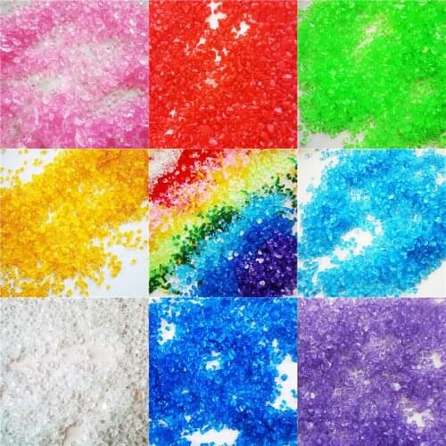100g Colorful Glass Sand Mosaic Tiles Fragment Glass Mosaic Materials DIY Crafts Decoratives Fillers of Fish Tank Bottom
