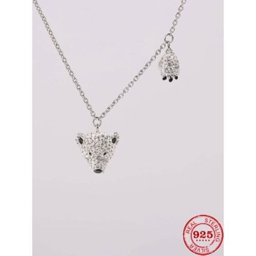 2020 New Fashion Charm Pure 925 Silver Original 1:1 Copy, Fashion Arctic Fox Wild Pendant Necklace Female Luxury Jewelry Gifts