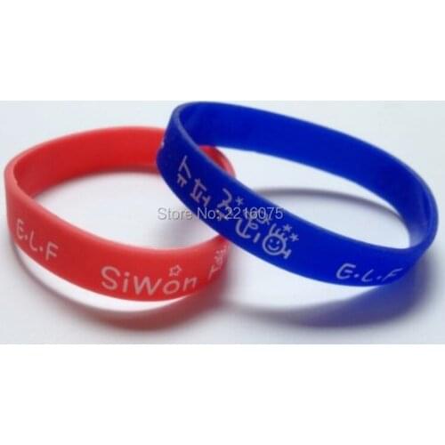 300pcs K-POP Super Junior SJ Siwon wristband silicone bracelets free shipping by DHL express