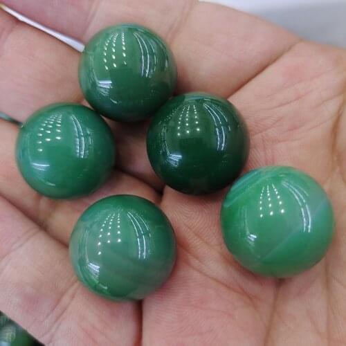 5pcs small green agate crystal ball Healing natural stones as gift