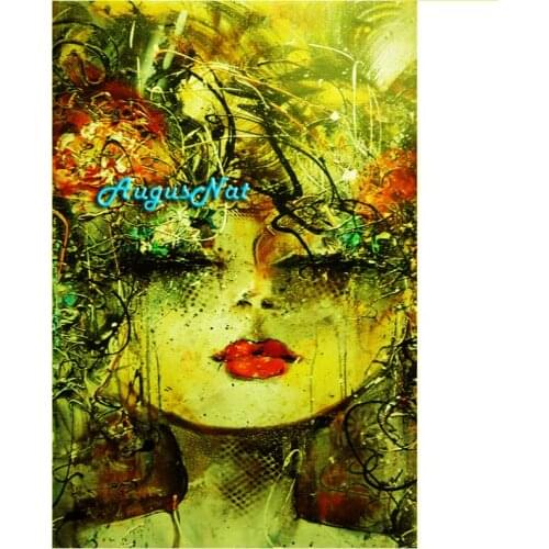 Abstract diamond painting full round beauty wall art decor girl diamont paint diy diamand dotz kits women mosaic sticker crafts