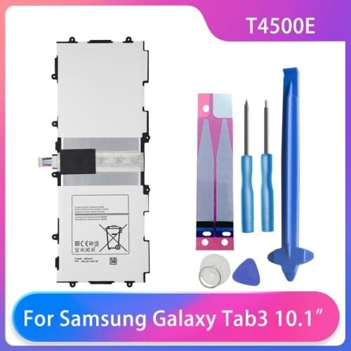 Original Battery For Samsung Galaxy Tab 3 10.1 inch P5210 P5200 P5220 Tablet Battery T4500E 6800mAh Samsung Batteries Free Tools