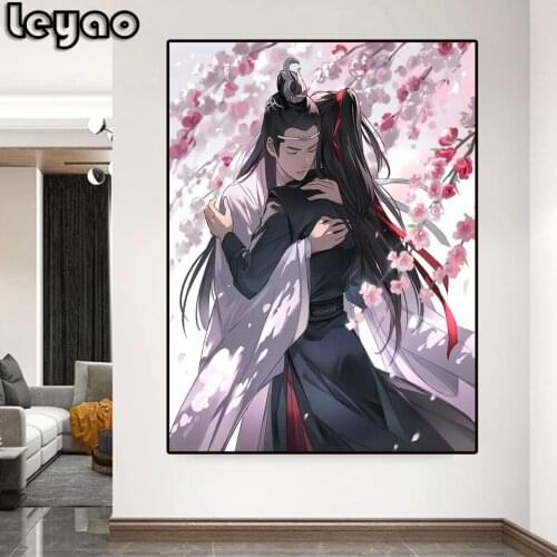 5d diy diamond painting cross stitch full square round drill mo dao zu shi Anime diamond embroidery gift home decor