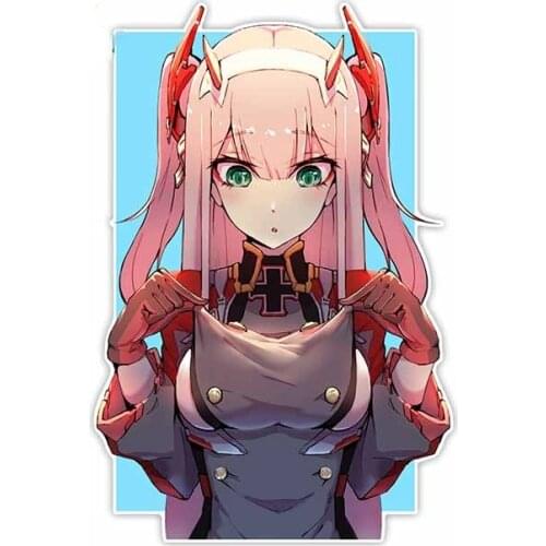 Darling In The FranXXX Zero Two Car Stickers Anime Scratch-Proof Trunk Decal Cartoon Trunk Cover Scratches Waterproof Graphics