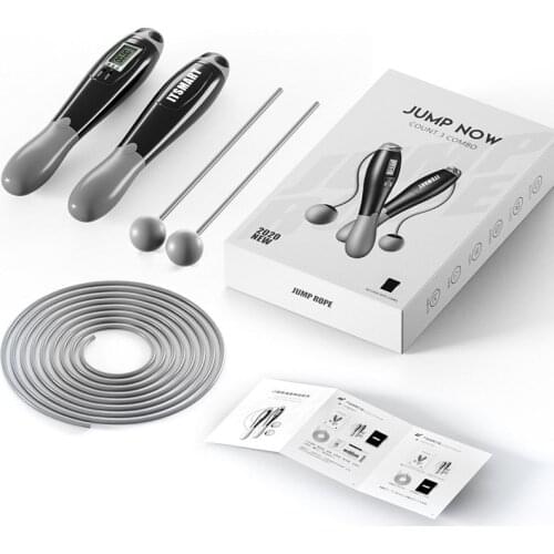 Cordless Electronic Skipping Rope Cordless Skipping Smart Jump Rope LCD Screen Counting Speed Skipping Counter Gym Fitness