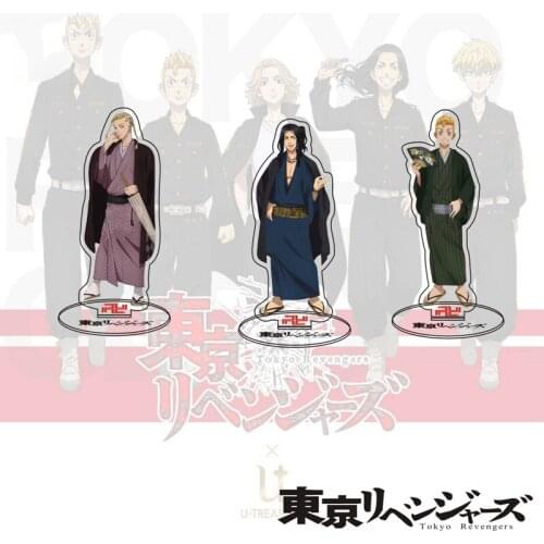 Anime Tokyo Revengers Cosplay Keychain Figure Sano Manjirō Ryūgūji Ken Draken Takemichi Hinata Acrylic Stand Model Toy Accessory