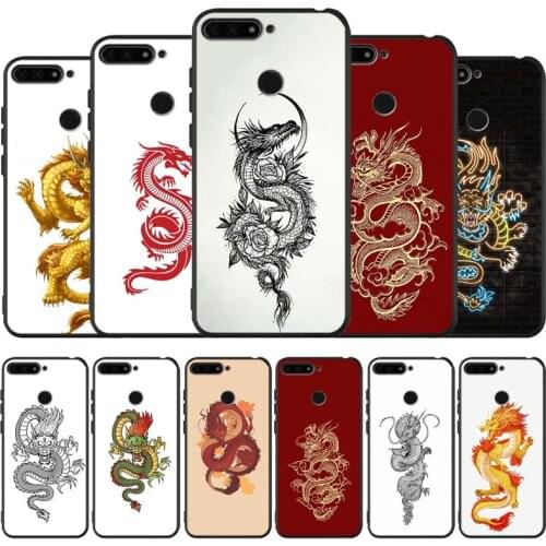 Dragon black Silicone Phone Case For honor 30 20 Pro 8 8X 9 10 20 Lite Mate 10 20 30 Lite Pro cover