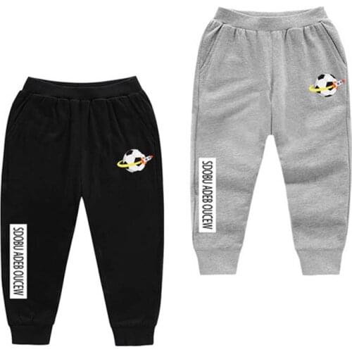 Children New Pocket Spring Kids Dress Loose Comfortable Clothing Boy Cartoon Letter Printing Trousers Girl Casual Solid Pants