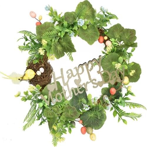 Garland Wreaths Flowers Wall Hanging Decoration Forest 45 X 45cm Eggs For Home Pastel Berries Carton Packaging Easter Bird Nest