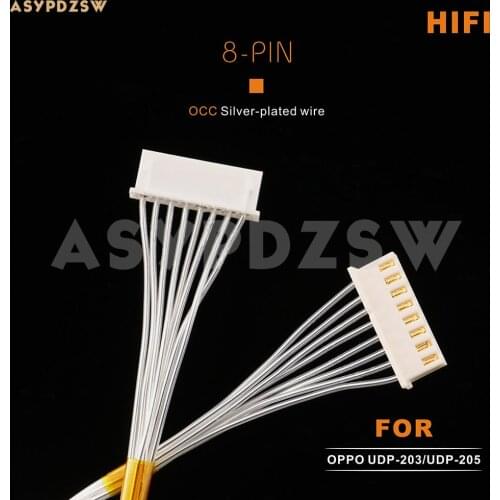 Silver-plate 8-PIN Digital simulation power supply cable For OPPO UDP-203/UDP-205