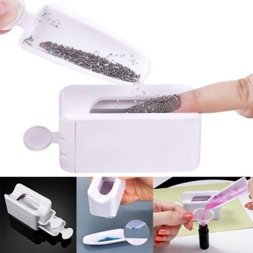 1PCManicure Tool Double Layer French Recycling Box Portable Wetting Container Powder Recovery Powder Storage Manicure Tool